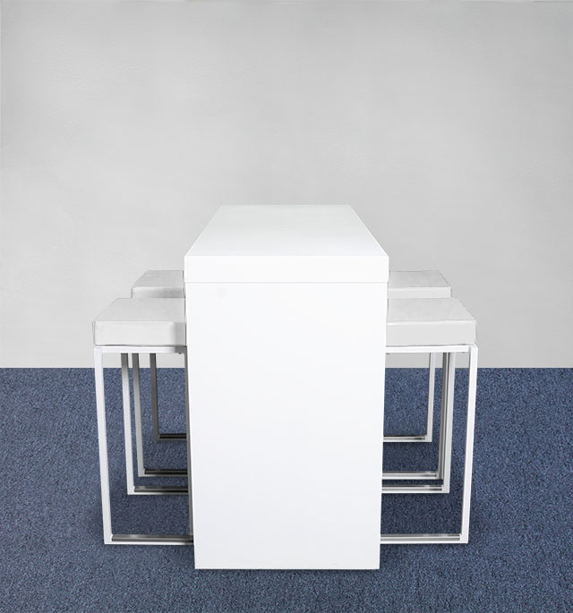 Hochtisch 4er Set NJMT Weiss