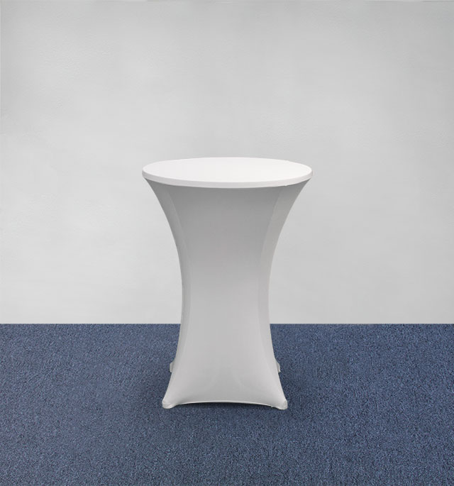 Stehtischhusse 80cm Weiss