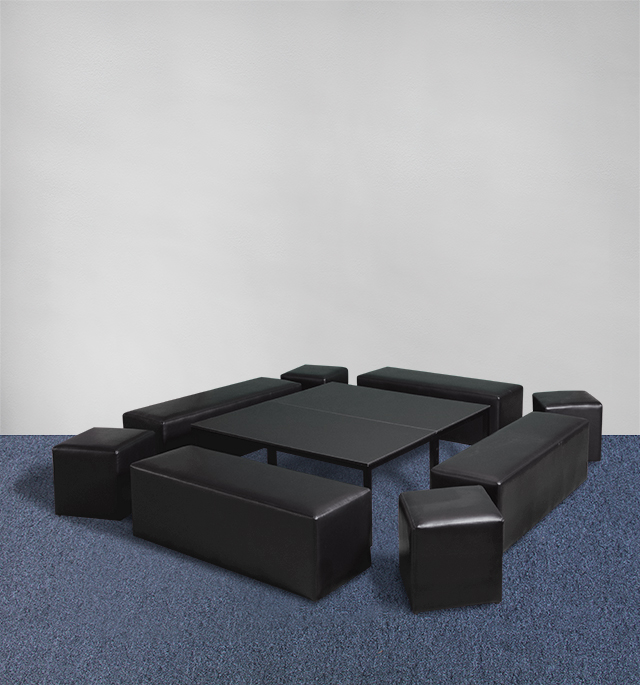 Lounge Set leihen Locker Schwarz